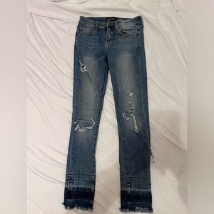 AKIRA Distressed Skinny Fit Jeans